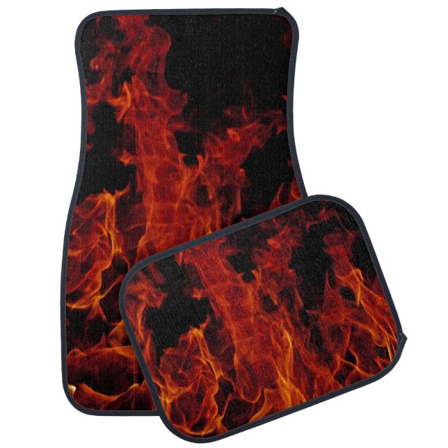 Fire and Flames Car Floor Mat (Set)