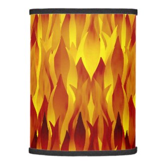 Fire and Flames Illustration Lamp Shade