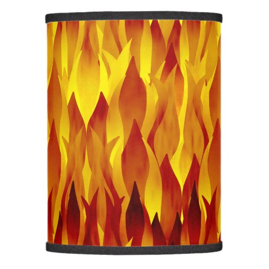Fire and Flames Illustration Lamp Shade (Front)