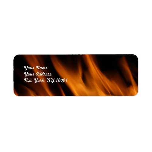 Fire and flames label