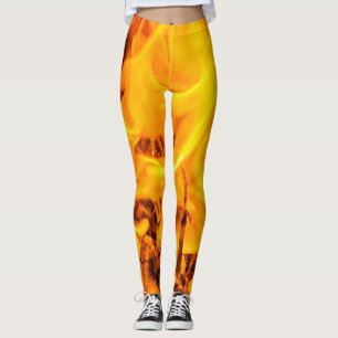 Fire and flames leggings
