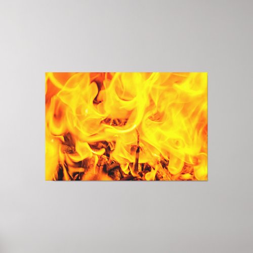 Fire And Flames Pattern Canvas Print