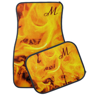 Fire And Flames Pattern Car Floor Mat