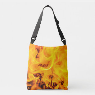 Fire And Flames Pattern Crossbody Bag