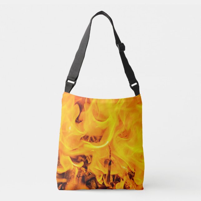 Fire And Flames Pattern Crossbody Bag (Front)
