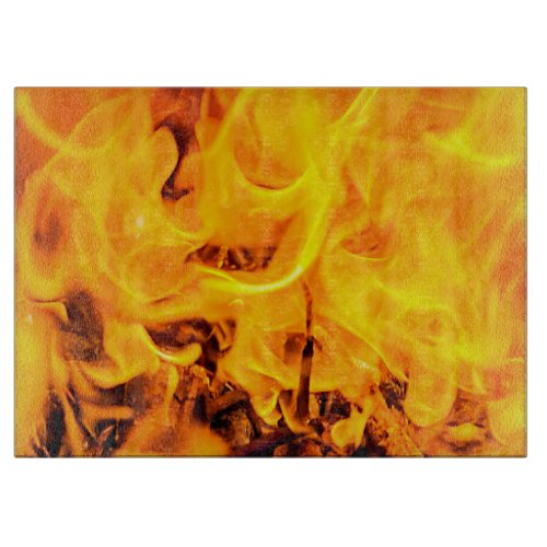 Fire And Flames Pattern Cutting Board