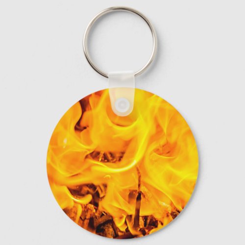Fire And Flames Pattern Keychain