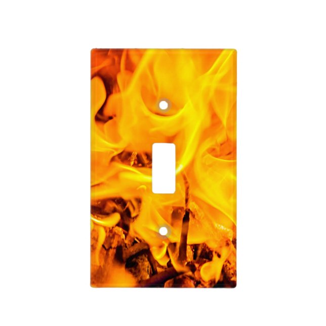 Fire And Flames Pattern Light Switch Cover (Front)
