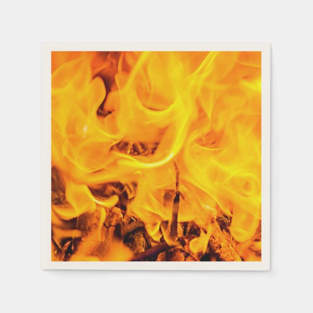 Fire And Flames Pattern Napkins (Front)