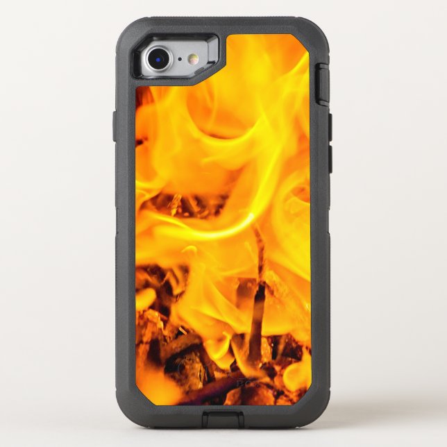 Fire And Flames Pattern Otterbox iPhone Case (Back)