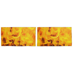 Fire And Flames Pattern Pillow Case