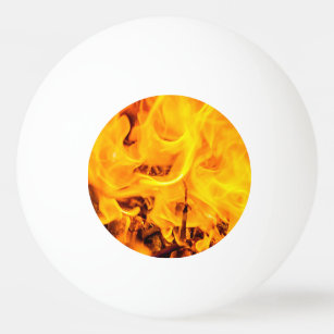 Fire And Flames Pattern Ping Pong Ball