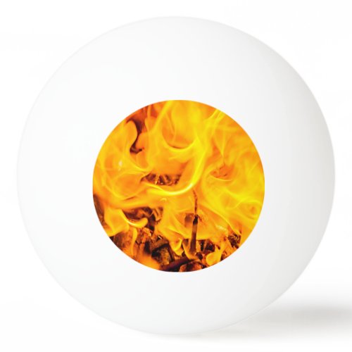 Fire And Flames Pattern Ping Pong Ball