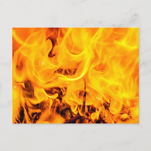 Fire And Flames Pattern Postcard