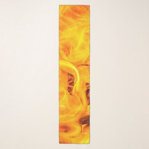 Fire And Flames Pattern Scarf