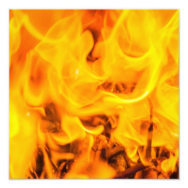 Fire and flames photo print (Front)