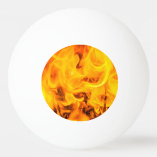 Fire and flames Ping-Pong ball