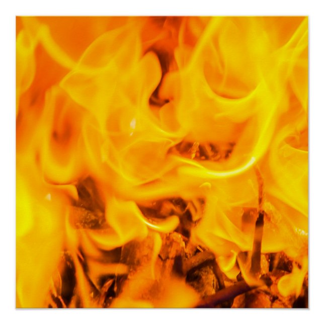 Fire and flames poster (Front)