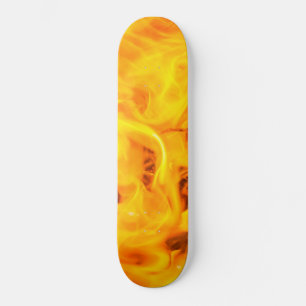 Fire and flames skateboard deck