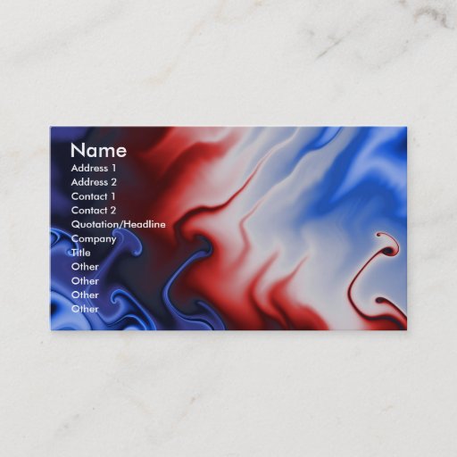 Customizable Fire And Ice 3 Fractal Art Business Card Template