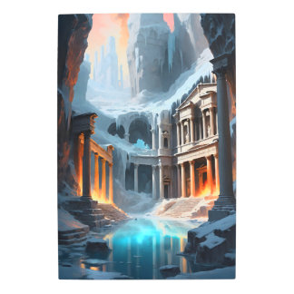 Fire and ice 5 metal print