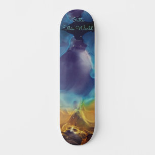 Fire and Ice abstract Nebula Skateboard