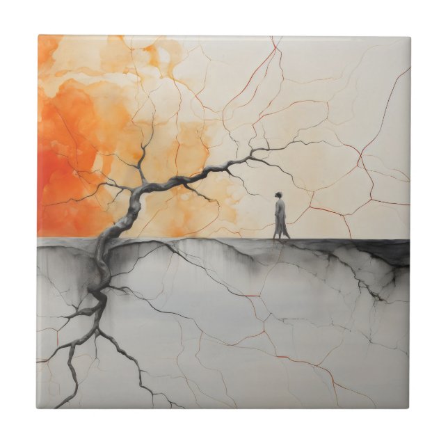 Fire and Ice and Almost nothing nice 1 Ceramic Tile (Front)