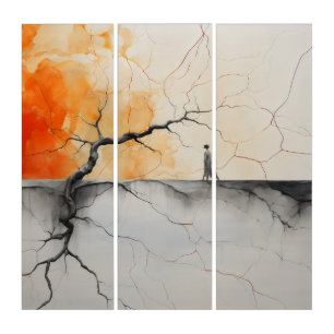 Fire and Ice and Almost nothing nice 1 Triptych