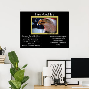 Fire And Ice Bald Eagle 4th Of July Posters