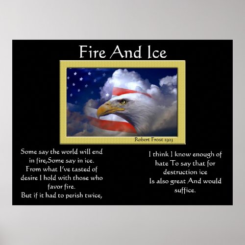 Fire And Ice Bald Eagle 4th Of July Posters 10