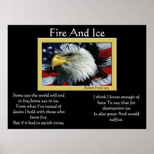 Fire And Ice Bald Eagle 4th Of July Posters 11