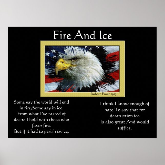Fire And Ice Bald Eagle 4th Of July Posters 11 (Front)