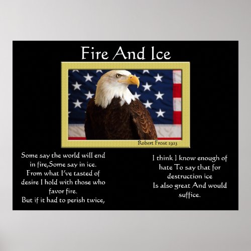 Fire And Ice Bald Eagle 4th Of July Posters 14