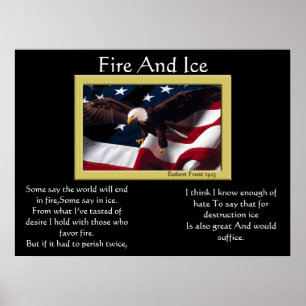 Fire And Ice Bald Eagle 4th Of July Posters 16