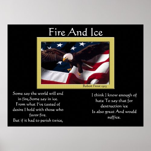 Fire And Ice Bald Eagle 4th Of July Posters 16