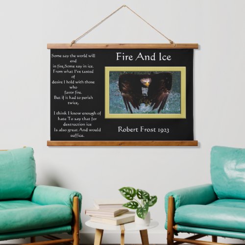 Fire And Ice Bald Eagle splash   Hanging Tapestry