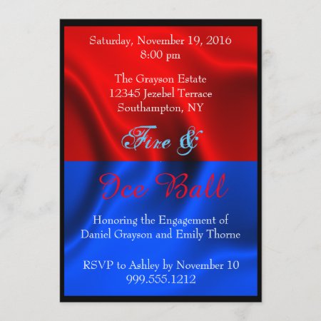 Fire And Ice Ball Invitations