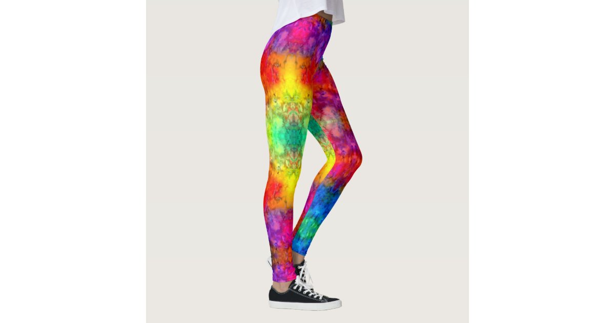 Bold and beautiful Yoga pants for women, Ice Rose fractal