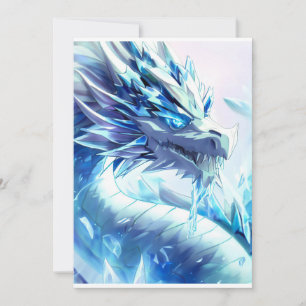 Fire and Ice Dragon Ai Art Invitation