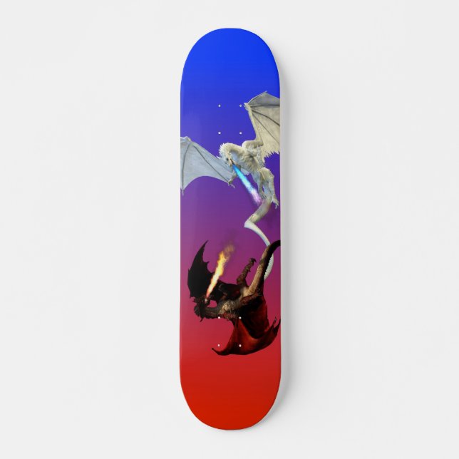Fire and Ice Dragon Battle Flying Beast Skateboard (Front)