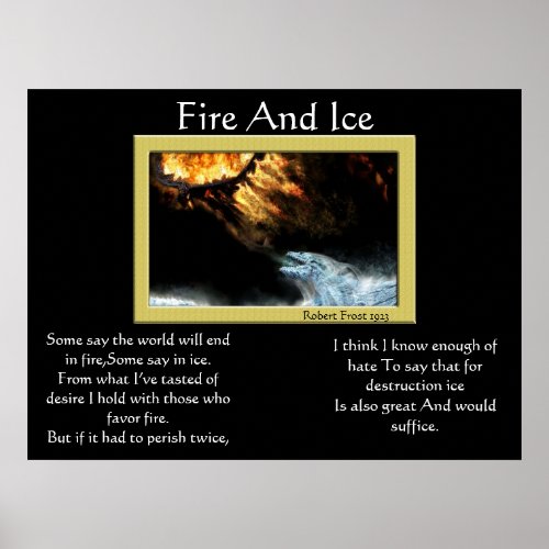 Fire And Ice Dragon Posters 2