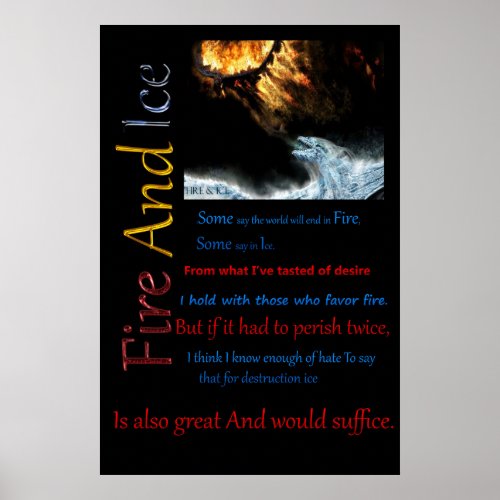 Fire And Ice Fighting Poster