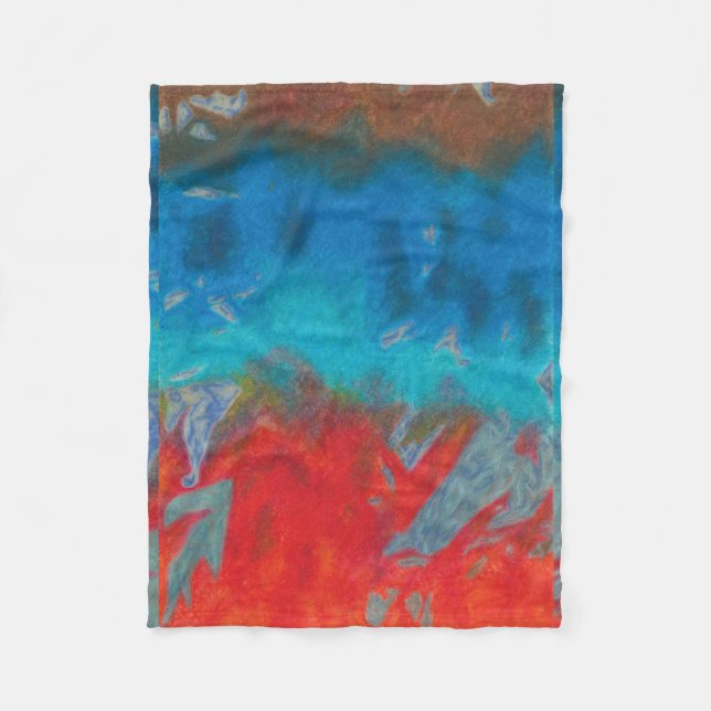 Fire and Ice Fleece Blanket (Front)