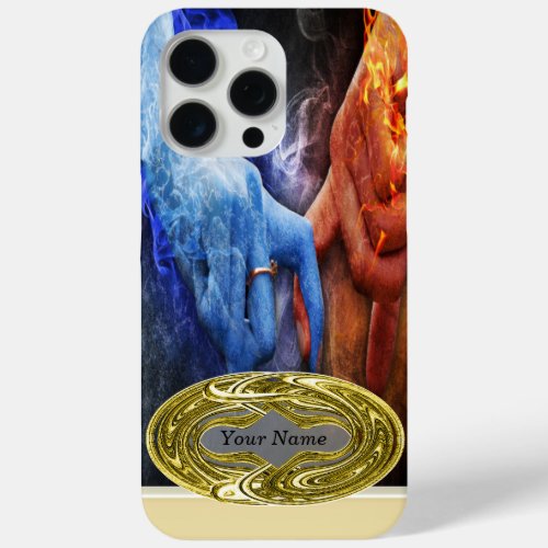 Fire And Ice Hands iPhone 15 Pro Max Case