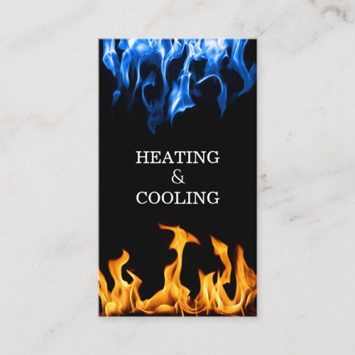 Fire and Ice Heating and Air Conditioning Business Business Card