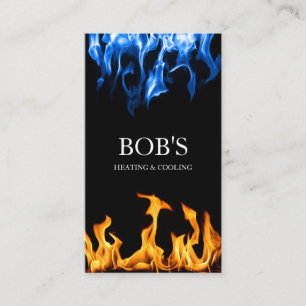 Fire and Ice Heating and Air Conditioning Business Card