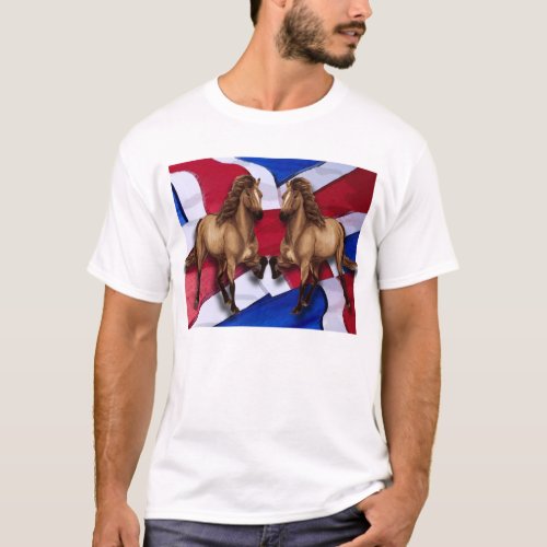 Fire and Ice Icelandic Horses T_Shirt