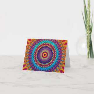 Fire and Ice mandala Card