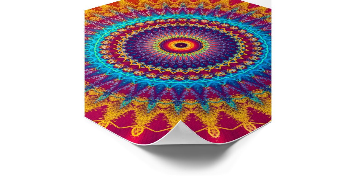 Fire and Ice mandala Poster | Zazzle