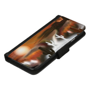 Fire and Ice Southwestern Abstract Art iPhone 8/7 Wallet Case
